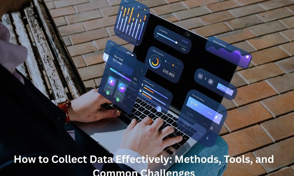 Person analyzing digital dashboards on a laptop while learning how to collect data effectively using modern tools