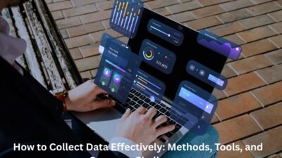 Person analyzing digital dashboards on a laptop while learning how to collect data effectively using modern tools