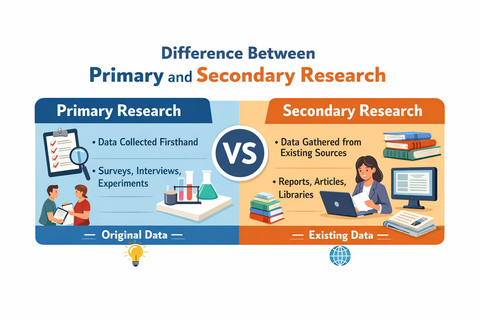 Difference Between Primary and Secondary Research: 10 Key Differences